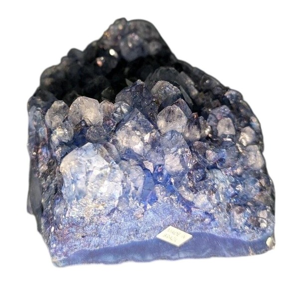 Blue Fluorite Quartz Crystal Cluster Brazil Over 2lbs Healing Rock Specimen - Picture 4 of 12